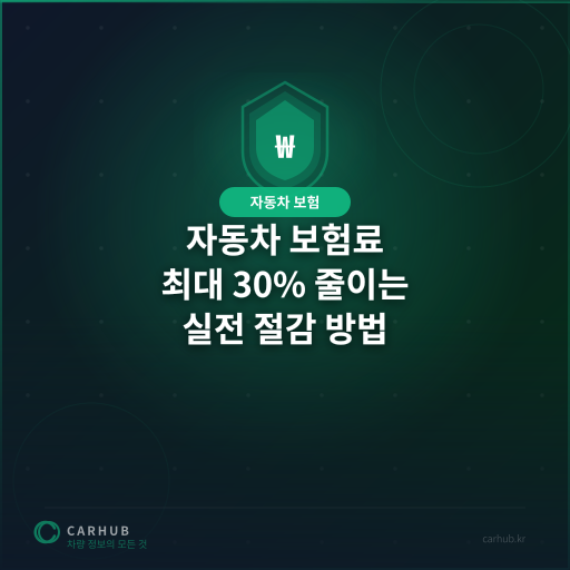 자동차 보험료 최대 30% 줄이는 실전 절감 방법 총정리
