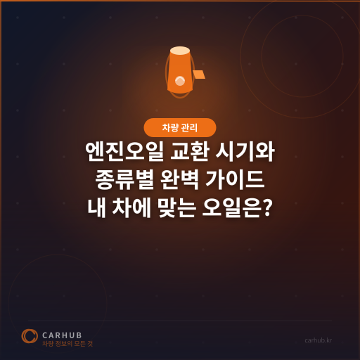 엔진오일 교환 시기와 종류 완벽 가이드 — 내 차에 맞는 오일은?