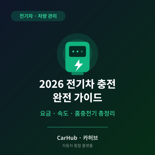 2026 전기차 충전 완전 가이드 — 요금·속도·완속 vs 급속·홈충전기 총정리